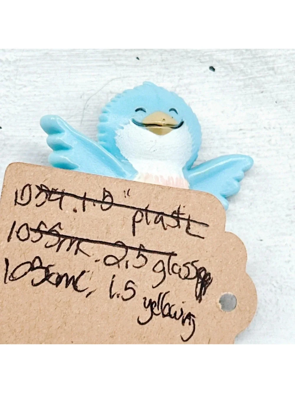 1056mc. Blue Bird Plastic Brooch